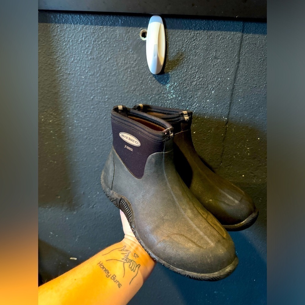 Men’s Muck Boot Co Black Muckster Ankle Rain Boots Size 6/6.5